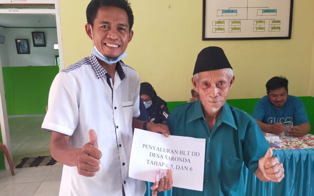Pemerintah Desa Saronda Salurkan BLT DD Tahap IV, V,  dan VI